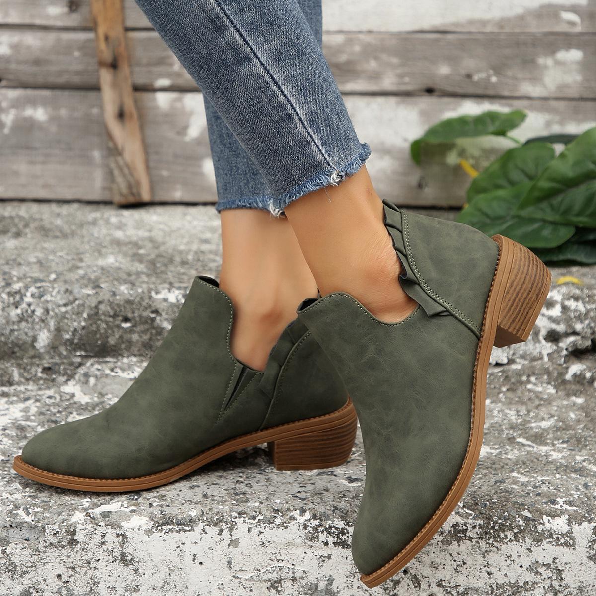 

Туфли женские больших размеров на все сезоны, однотонные, с острым носком, повседневные, на молнии сзади, на низком каблуке, одинарные 43