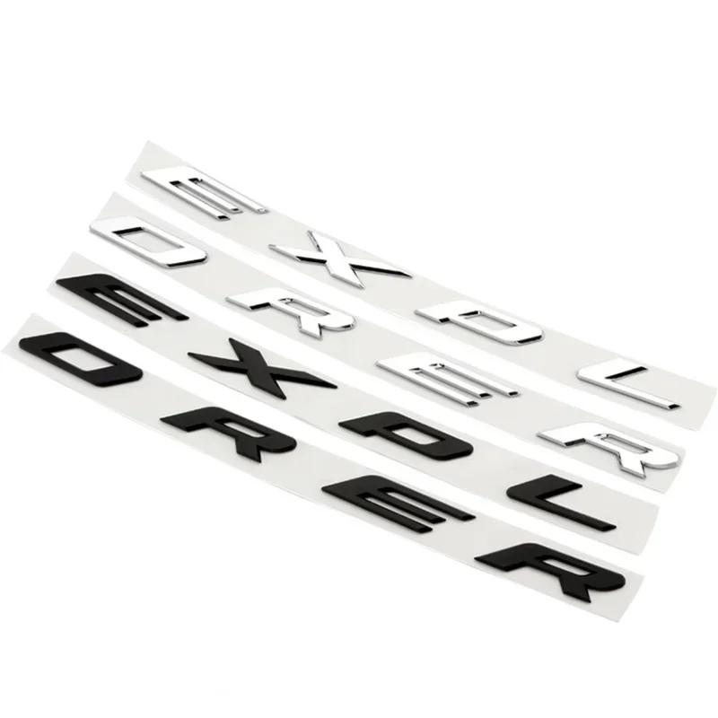 3D ABS Schwarzes Logo Explorer Emblem Buchstaben Auto Fronthauben-Emblem Motorhauben-Plakette Für Explorer 4 5 6 Explorer Aufkleber Zubehör