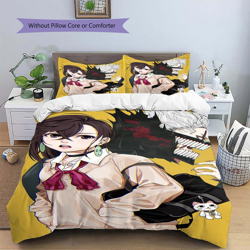 DAN DA DAN Pattern Bedding,Quilt Set Quilt Cover Pillowcase Home Birthday Gift (1 * duvet cover + 2 * pillowcase, without core)