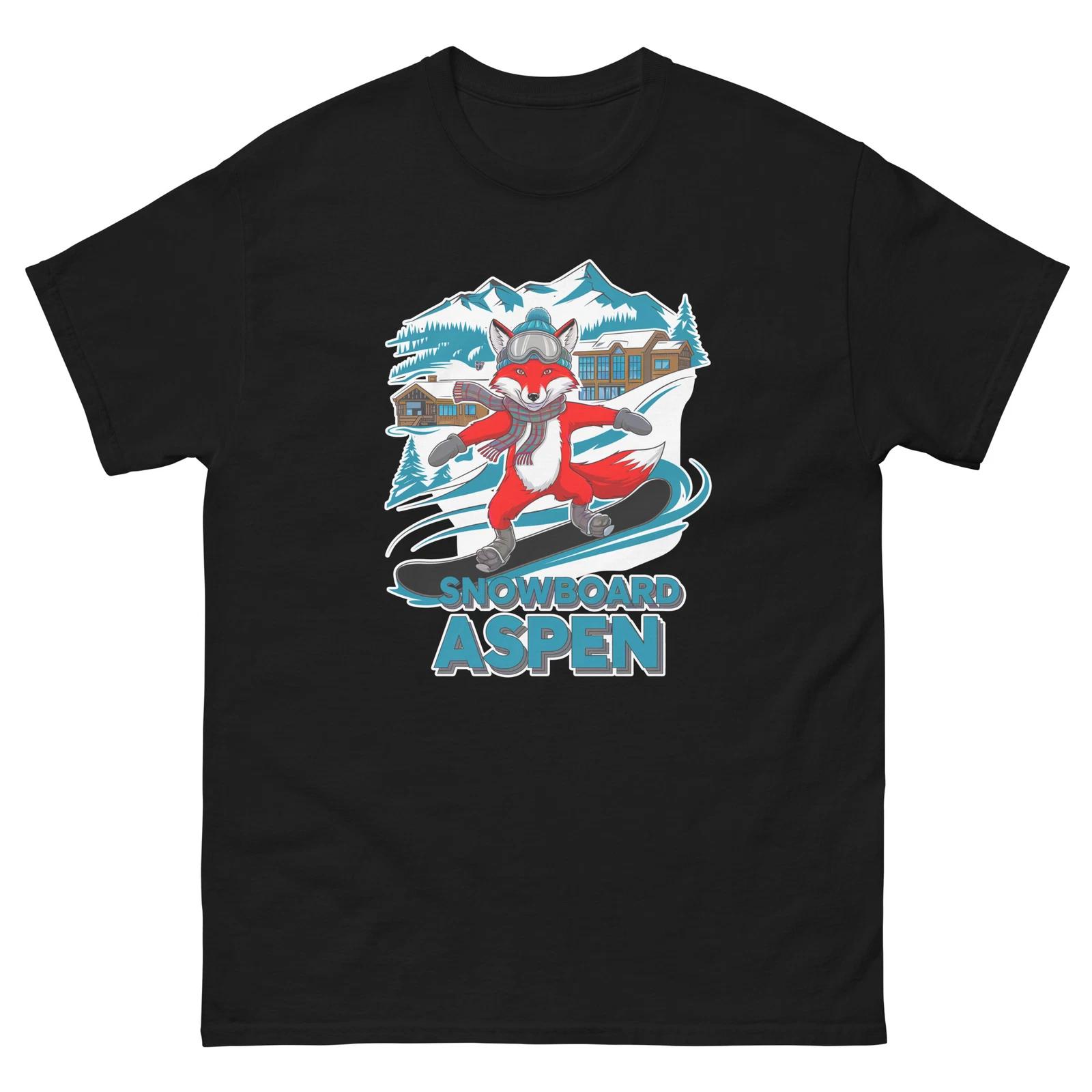 Snowboard Aspen Fox USA Snowboarding Animal T-Shirt XL