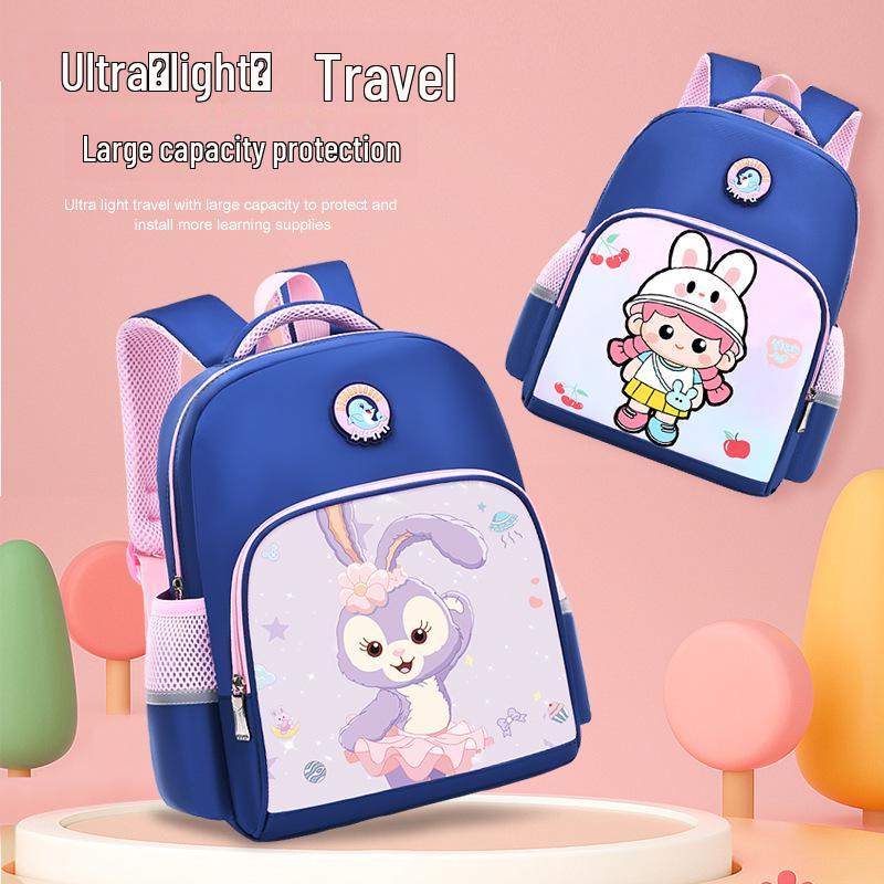Cartoon Schoolbags for Kids 3-6: Spine Protection, Lightweight, Available in Large, Medium, Small - 4 Cute Designs for Boys and Girls.