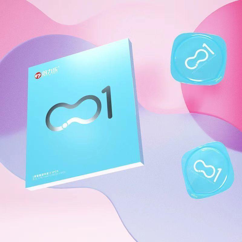 3 Stück/Lot Polyurethan 001 Ultradünnes Kondom