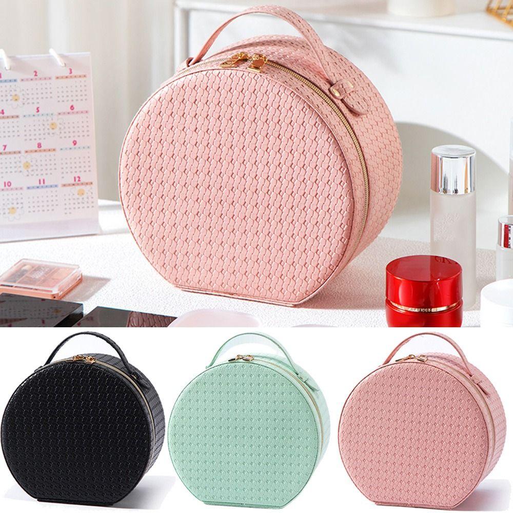 PU Leather Makeup Case with Lights Portable Lighted Cosmetic Storage Box  Outdoor