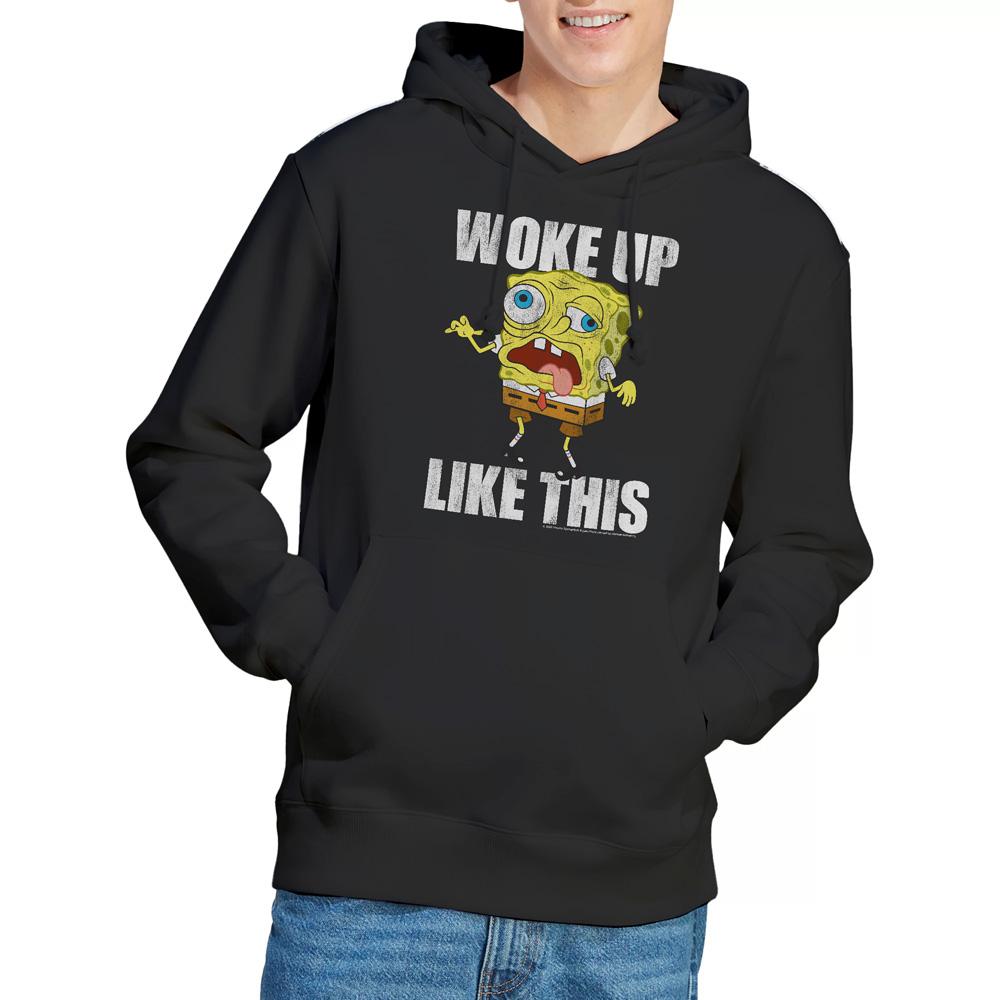 SpongeBob SquarePants Mens Woke Up Like This Meme Hoodie