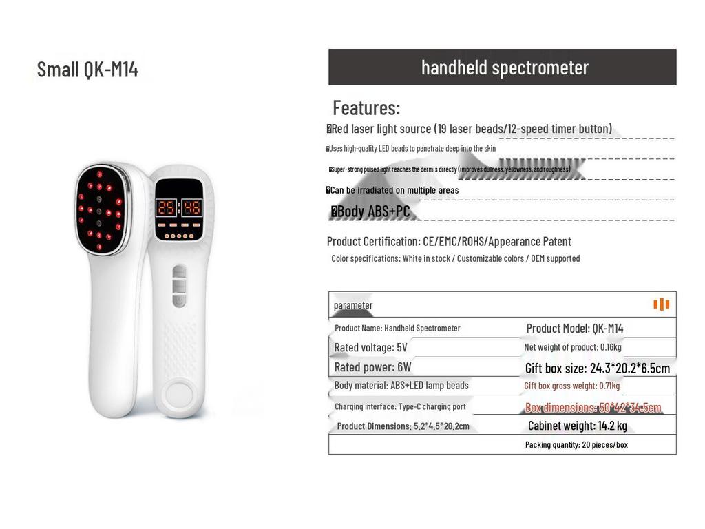 Portable Infrared Spectrometer Beauty Device for Brightening & Lifting