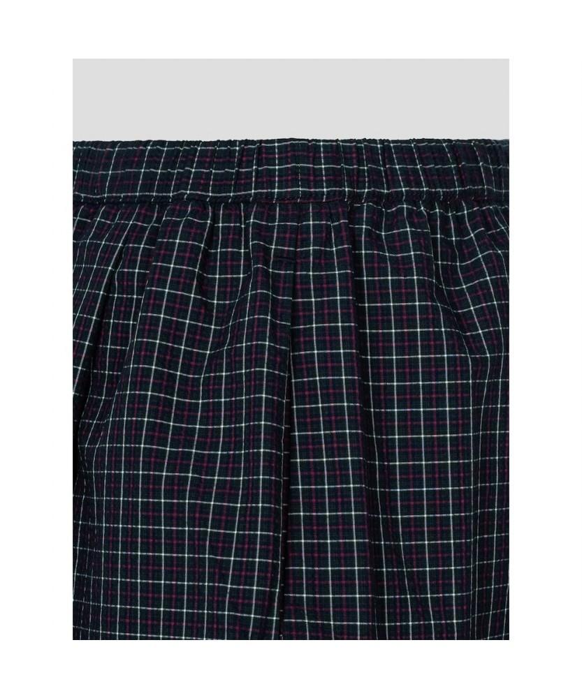 Binpolleidiseu [Hunter] Small Tartan Check Skirt-Like Shorts Navy (Bf6625K02R)