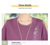 Spring New Arrivals: Women's Knit Two-Piece Set - Short-Sleeved Top and Stylish Cardigan for Middle-Aged and Elderly
