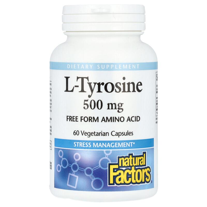 L-Tyrosine, 500 Mg, 60 Vegetarian Capsules