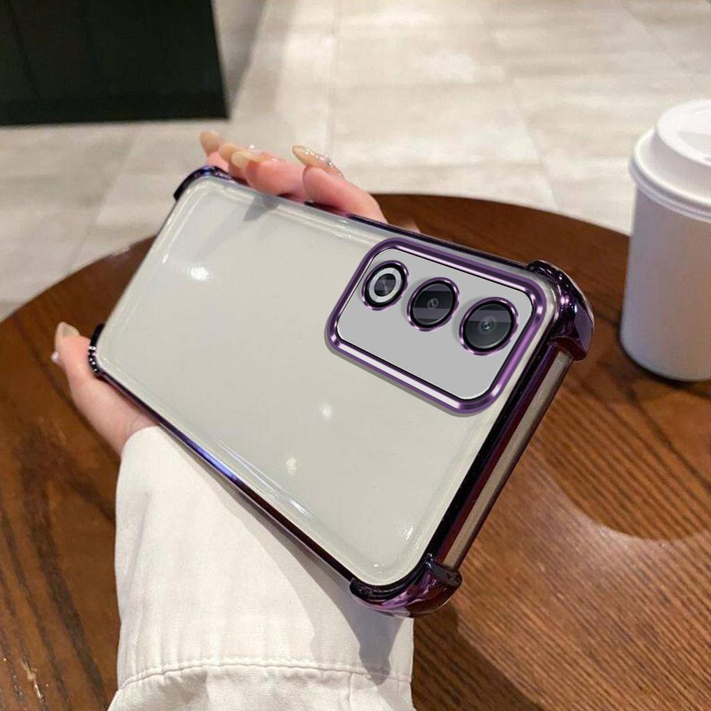 Case for OPPO A3 Pro 5G Electroplated Color Border Clear Phone Casing Cover