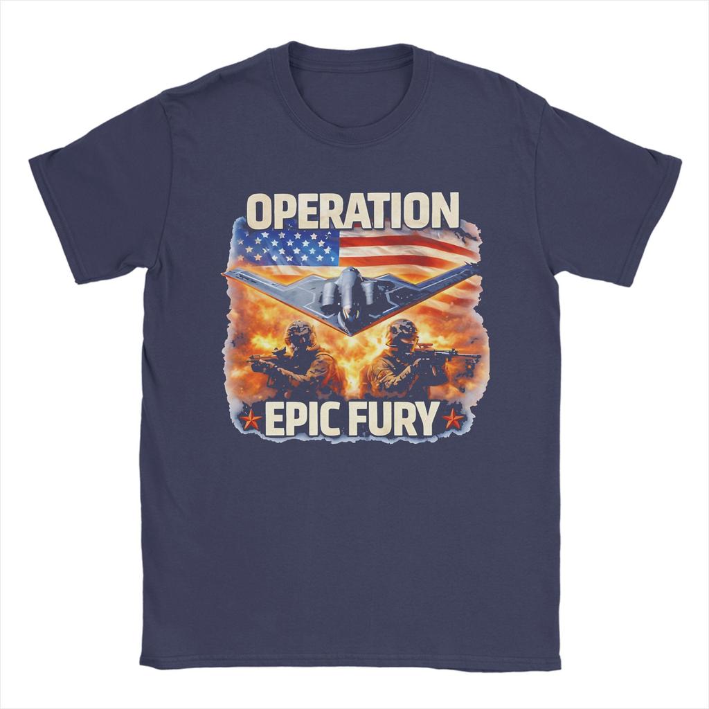 Operation Epic Fury Us Military Operations T Shirt Summer Fashion T Shirts Cotton Top Tees ShortSleeve Streetwear Tops