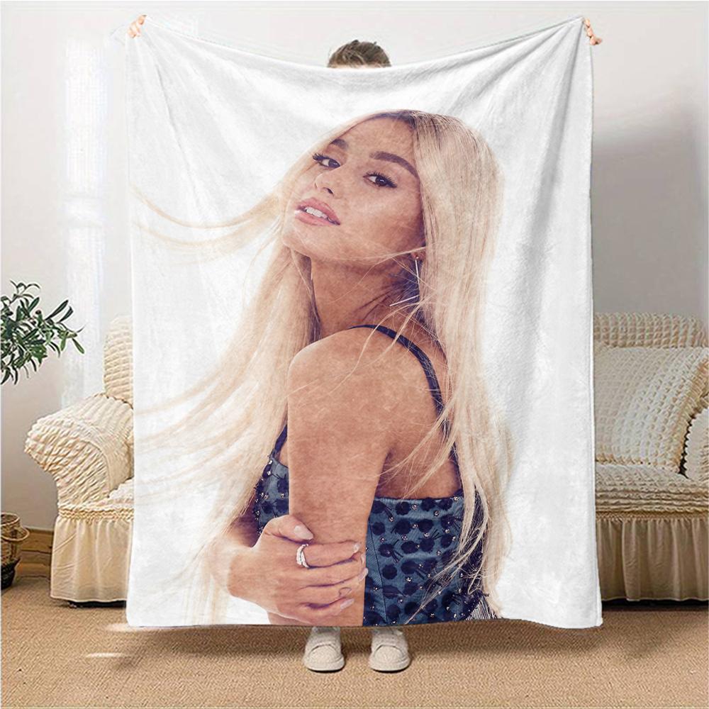 Blonde Hair Elegant Pose Blanket Soft Throw Blanket For Home Bedroom Bed Sofa Travel Office Solid Christmas Blanket