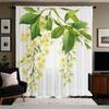 Floral Curtains Leaf Bloom Print Living Room Bedroom Dining Curtain With Sheer Polyester Machine Washable Perfect For Great
