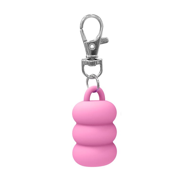 Practical Donut Silicone Keychain Cap Accessories Portable Durable Holder Keychain Compatible For Lipgloss Storage And Balm Cap