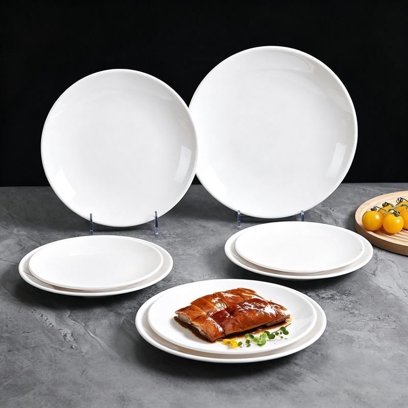 Thickened Melamine Round Shallow Plate