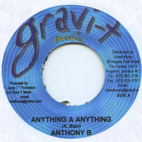

7inch Record ANTHONY B / MUNGA - Anything A Anything / Caan Hold Me Gravi T 2007 Jamaica Reggae, Ska & Dub
