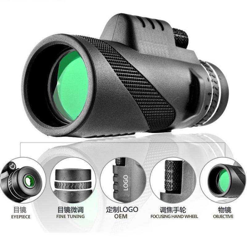Monocular Telescope High Definition Outdoor Concert Low Light Night Vision 80X100 Telescope