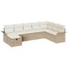 Garden Sofa Set with Cushions 8 Pcs Beige and Cream Poly Rattan
