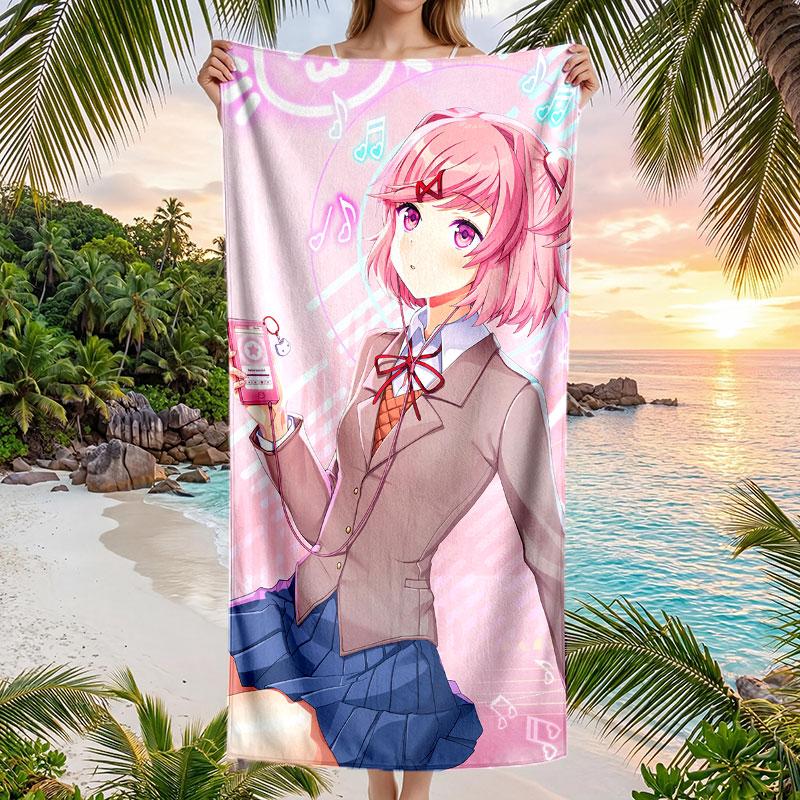 Large Beach Towel Quick Dry Absorbent Towel For Beach IndoorDoki Doki Literature Club