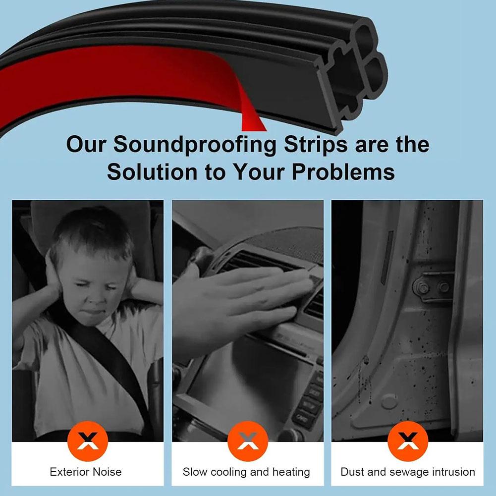 2-lagige Autotür-Dichtungsstreifen, Gummidichtungsstreifen, wasserdichte Geräuschdämmung, Schutzstreifen, Abdichtung für Tür, Motorhaube, Kofferraum