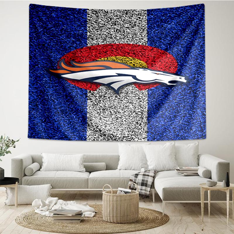 Denver Broncos Logo Tapestry Hanging for Bedroom,Livingroom, Playroom,Decor Art Room Wall Tapestry Holiday and Birthday Gifts