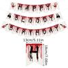 1 Set Happy Birthday Garland with Blood Home Hanging Decorations Party Supplies Halloween Birthday Banner Halloween