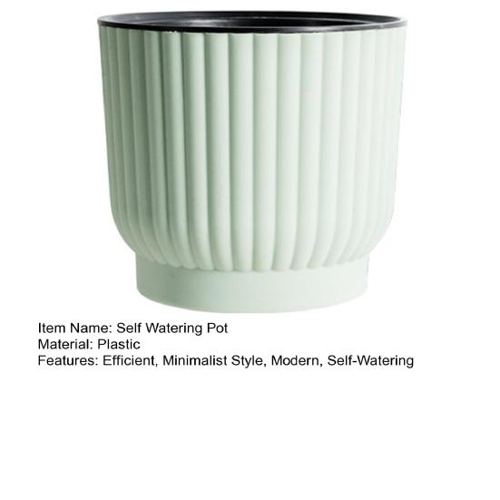 Self Watering Pots for Indoor Plants Plastic Wicking Flower Pots Modern African Violet Planter with Reservoir And Wick Rope