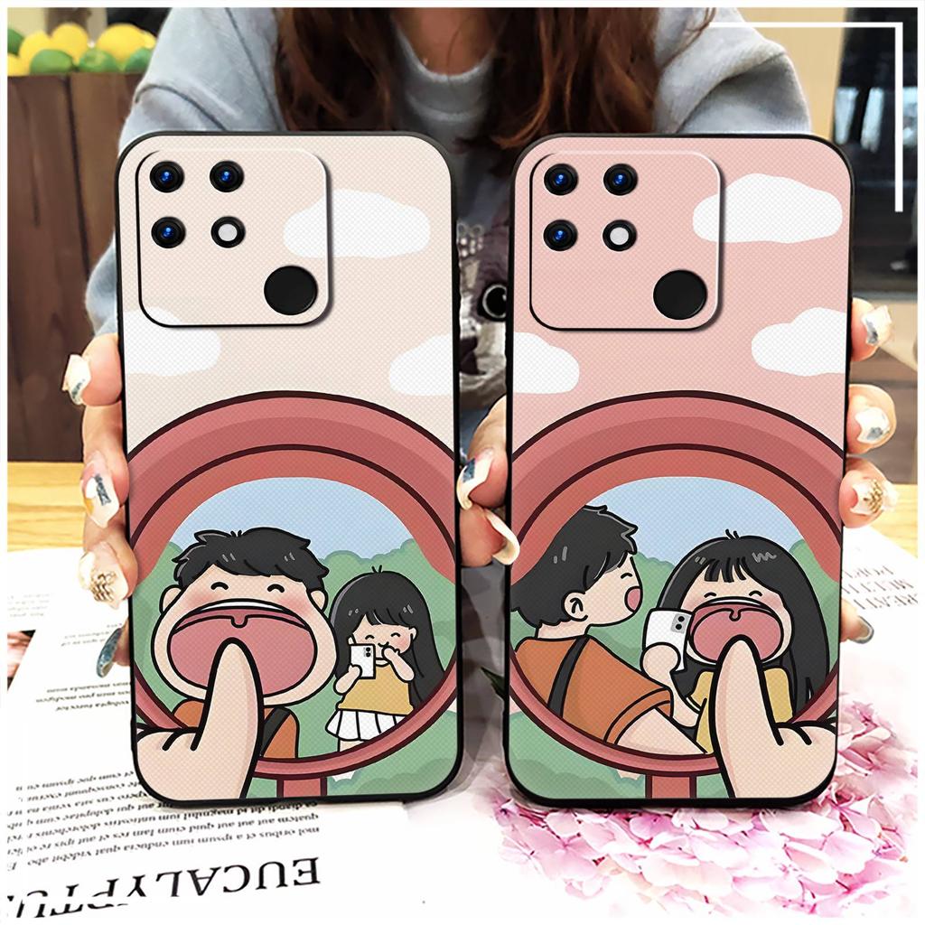Anti-dust Back Cover Phone Case For OPPO Realme Narzo 50A Cartoon Anti-knock Fashion Design Waterproof Shockproof TPU