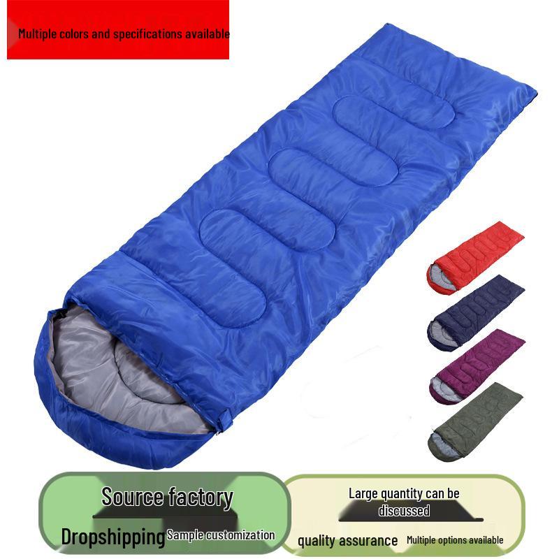 Four Seasons Thickened Insulated Sleeping Bag for Outdoor Camping and Hiking