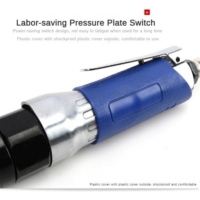 Front Exhaust Pneumatic Trigger Blue Heavy Right Angle Pneumatic Ratchet Wrench Adjustable Front Reverse and Speed Pneumatic Wrench 295 * 45mm