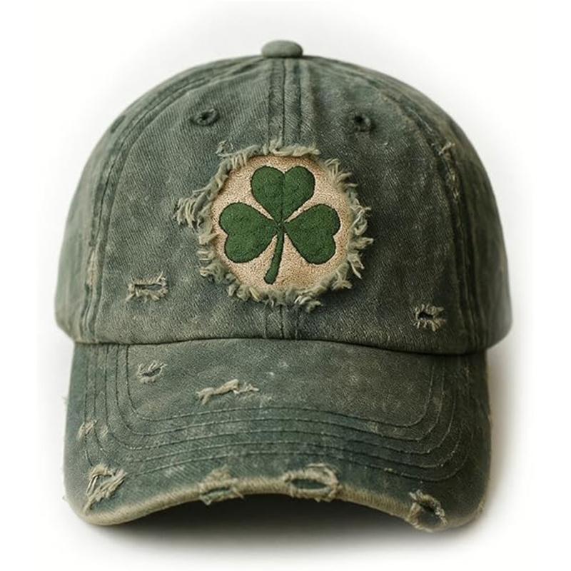 Classical Shamrock Baseball Cap For Patrick's Day Celebration Comfortable Adjustable Green Hat