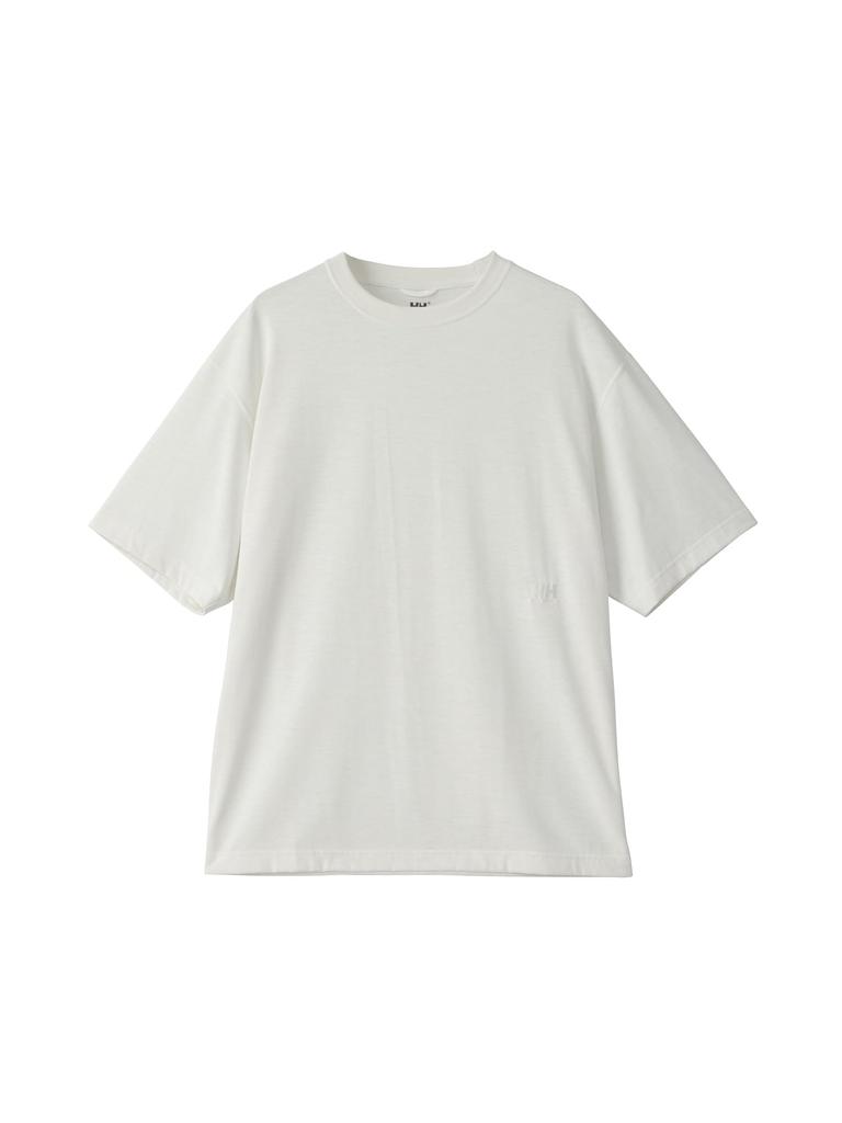 Helly Hansen HOE62320 Short Sleeve with UV Size M T-Shirt One-Point Design, Moisture-Wicking, Quick-Drying, Protection, Unisex, Off-White,