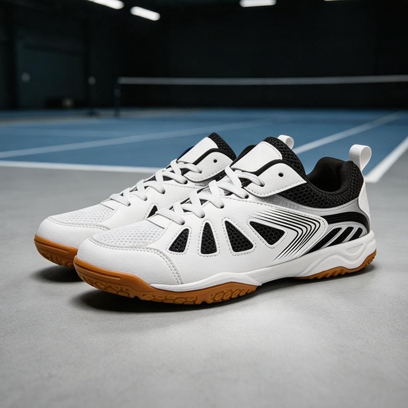Unisex Badminton Table Tennis Court Shoes MD Rubber Sole Sizes 37-44 for Indoor Training Gym Practice Walking and Daily Sport Wear