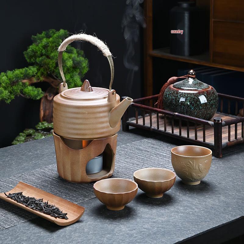 Ceramic Teapot Set for Hearth Tea Ceremony