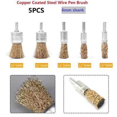 Wire Brushes Rotary Tool Accessory Copper Plating For Drill Grinder Replacement