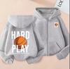 Herbst/Winter Plus Samt Kapuzen-Reißverschluss-Sweatshirt für Erwachsene und Kinder - Unisex Mode Print