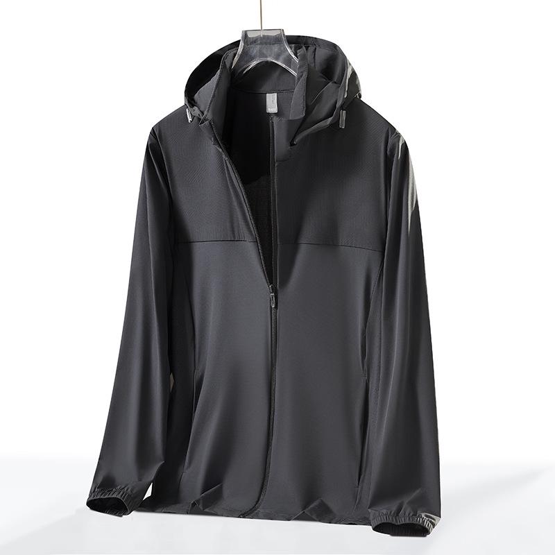 UPF50+ Summer Ice Silk Sun Protection Jacket with Hood for Men & Women