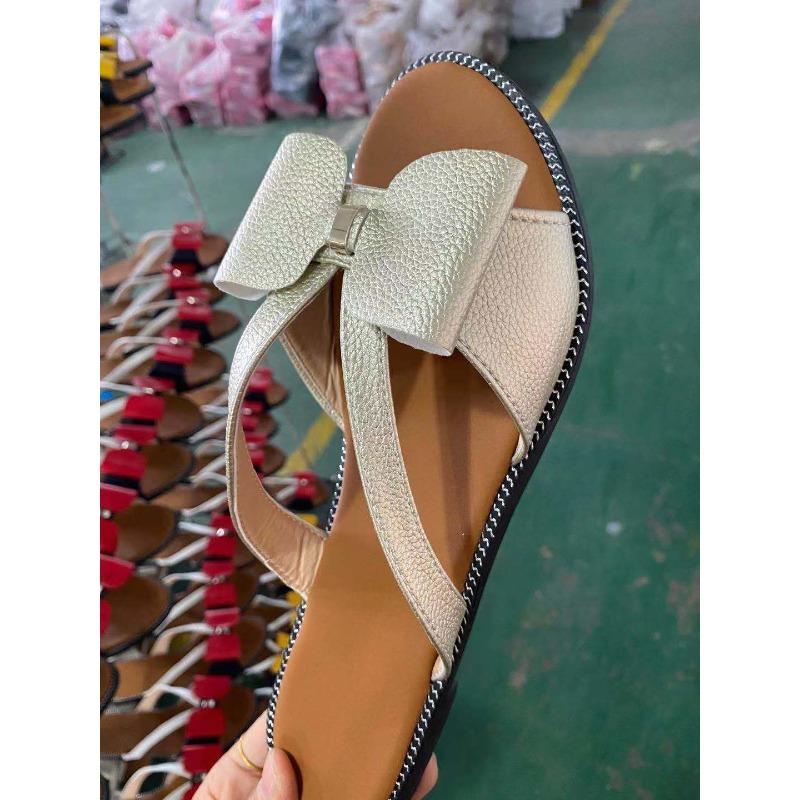 Summer Women Slippers Cute Butterfly Knot Casual Sandals Lady Slides Flats Slip On Women's Shoes Zapatillas Mujer