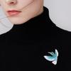 Bird Brooch Pin Metal Rhinestones Crystal Blue/Purple Fashionable for Daily Wear and Party Use Clothes Accessories