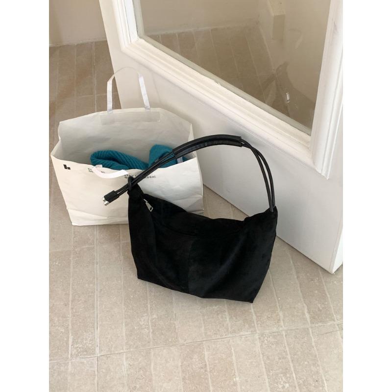

Autumn and winter suede bag retro solid color dumpling bag fashionable versatile large capacity new women s shoulder bag чёрный