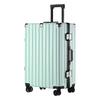 Durable Leather Carry-On Suitcase with Combination Lock