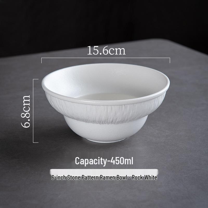 Premium Large Ramen & Luosifen Ceramic Bowl – Conical Hat Design for Noodles, Soup, Mixed Rice, Salad
