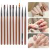 9Pcs/Set Nail Art Brushes Professional Multi-purpose Women Design Painting Brushes DIY Manicure Art Nail Extension Gel Builder Brush Pen