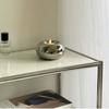 Modern Ceramic Silvery Candle Holder Ornament Round Candle Holder ins Style Desktop Home Decoration