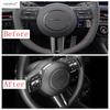 ABS Carbon Fiber Steering Wheel Panel Frame Decoration Cover Trim For Hyundai Tucson NX4 2025 & KONA 2025 Accessories Interior
