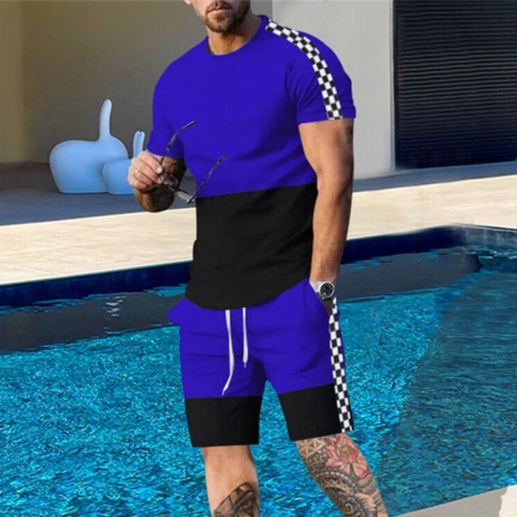 Hawaïs Heren T-shirt Casual Pak Zomer Korte Mouw Korte Broek Een Set Straatkleding Strandbroek Met Een Top Simpel Pak Voor Mannen