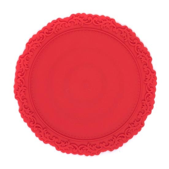 Silicone Placemat Nordic Vintage Lace Pattern Table Mats Heat Resistant Trivet for Hot Dishes Non-Slip Coaster for Kitchen Table