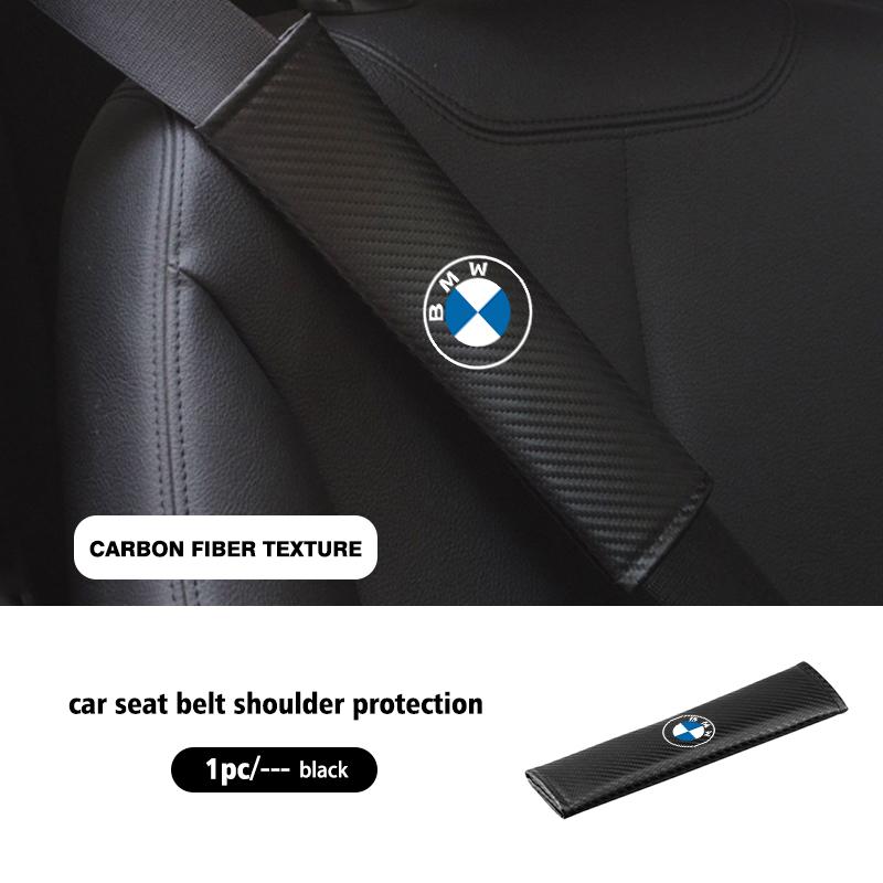 YBSP8 Car Belts Covers Padding Carbon Fiber Belt Shoulder Accessories For BMW E46 E90 E60 F10 E39 F30 E36 E87 E90 E30 E53 F31 E92