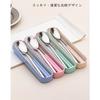 KASHIBAKER 2-Piece Chopsticks and Spoon Combo Set with Case, Perfect for Lunchboxes and Travel, Perfect for Kids and Adults, Dishwasher Safe, Blue