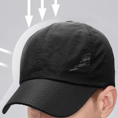 Gorra de béisbol unisex de secado rápido, sombrero de pesca de golf, malla transpirable, ajustable, diseño de letras para hombres y mujeres, gorra con protección solar de verano al aire libre