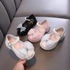 Lente-herfst nieuwe stijl vrouwelijke baby meisje meisjes prinses strass platte schoenen, leren schoenen, dansoptreden schoenen